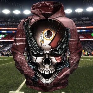 Skull Washington Football NFL Gift For Fan 3D Hoodie