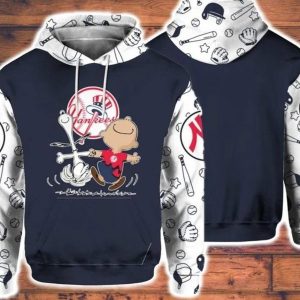 Snoopy New York Yankees 3d Hoodie