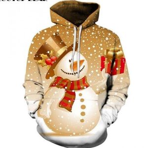 Snowman Brown Amazing 3D Printed Sublimation 3D Hoodie