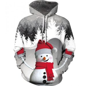 Snowman Merry Christmas 3D Hoodie
