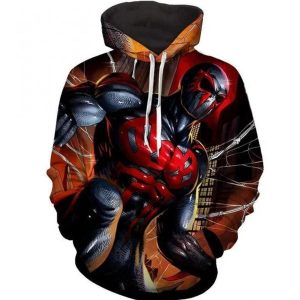 Spiderman Spawn Action 3d All Over Print Hoodie