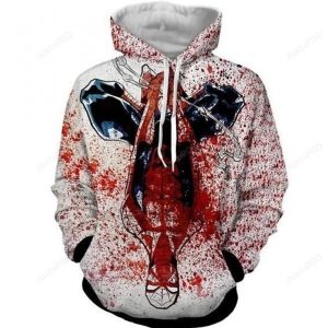 Spiderman Sprinkle Painted 3D All Over Print Hoodie