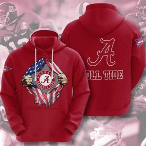 Sports American Football Ncaaf Alabama Crimson Tide Usa 74 Hoodie 3D