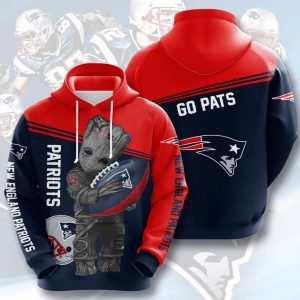 Sports American Football Nfl New England Patriots Usa 555 Hoodie 3D
