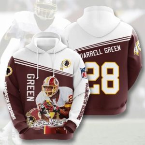 Sports American Football Nfl Washington Redskins Darrell Green Usa 919 Hoodie 3D