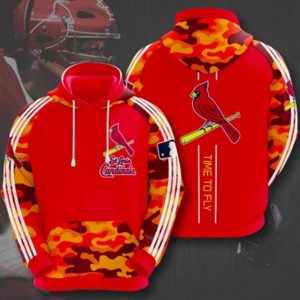 St Louis Cardinals Time To Fly Hoodie 3d