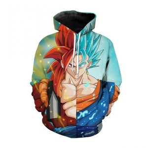 Super Saiyan 4 Gogeta And Super Saiyan Vegito 3D Hoodie