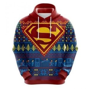 Superman Christmas Cute Noel Mc 3D Hoodie