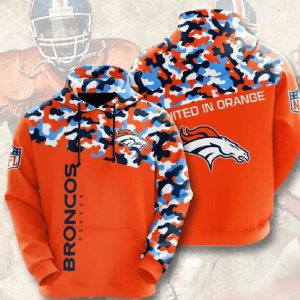 Team Nfl Denver Broncos 3d Hoodie
