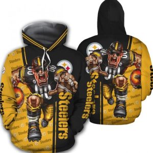 Team Nfl Pittsburgh Steelers Football Cross All 3d Hoodie