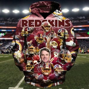 Team Washington Football Skeleton Hoodie 3D