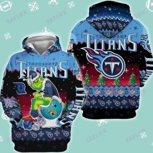 Tennessee Titans Grinch Toilet 3D Ugly Christmas Sweater