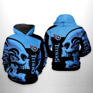 Tennessee Titans NFL Skull 3D Printed Hoodie