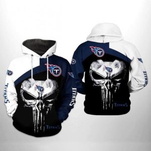 Tennessee Titans NFL Skull Punisher Team 3D Printed Hoodie