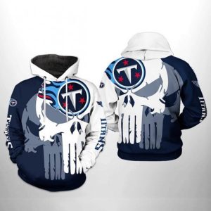 Tennessee Titans NFL Team Skull 3D Printed Hoodie