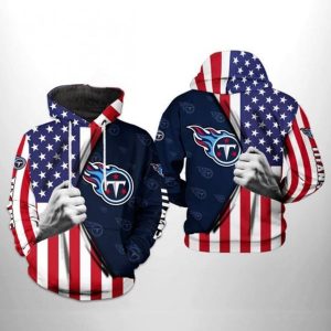 Tennessee Titans NFL US Flag Team 3D Hoodie
