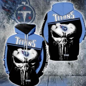 Tennessee Titans Punisher Skull New 3D Hooodie