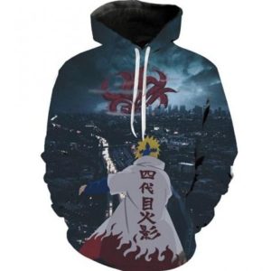The Fourth Generation Hokage Minato Namikaze And The Tailed Beast 3D Printed Hoodie