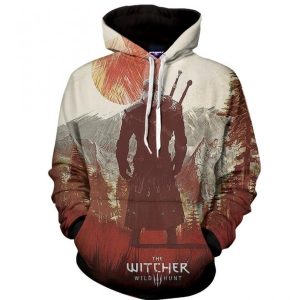 The Witcher 3 Wild Hunt Geralt Game Design Hoodie 3D
