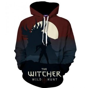The Witcher 3 Wild Hunt Minimalist Style Game Hoodie 3d