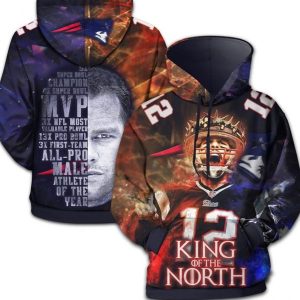 Tom Brady  New England Patriots 3D Hoodie