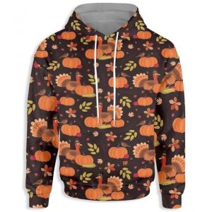 Turkey Thanksgiving 3D All Over Print Hoodie