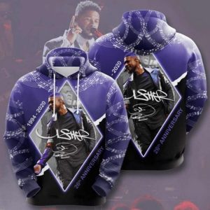 Usher Singer Anniversary 3D Pullover Hoodies