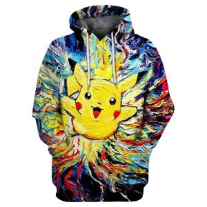 Van Gogh Pikachu Amazon Best Selling Hoodie 3D