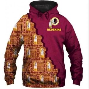 Washington Football Team NFL Team Logo Redskins 3D Hoodie