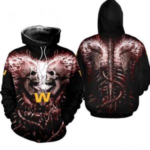 Washington Football Team Skeleton All Over Print NFL Gift For Fan 3D Hoodie