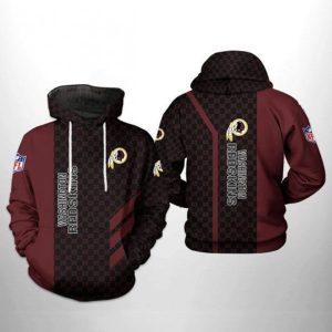 Washington Redskins NFL Team Pattern Mix 3D Printed Hoodie