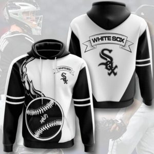 White Sox Black And White Sport Hoodie 3D