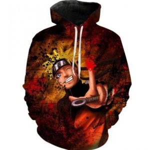 Wink Wink Naruto 3D Printed Hoodie