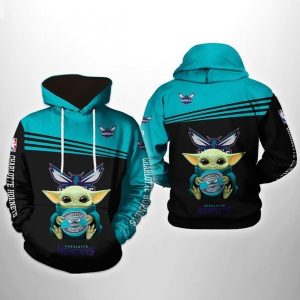 Yoda Charlotte Hornets 3d Hoodie Style