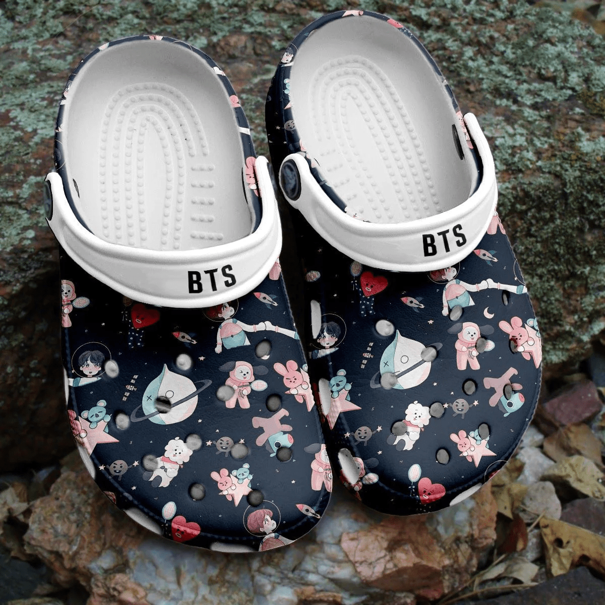 BTS Jungkook Pattern Crocs Clogs Shoes Crocband Comfortable For Men Women