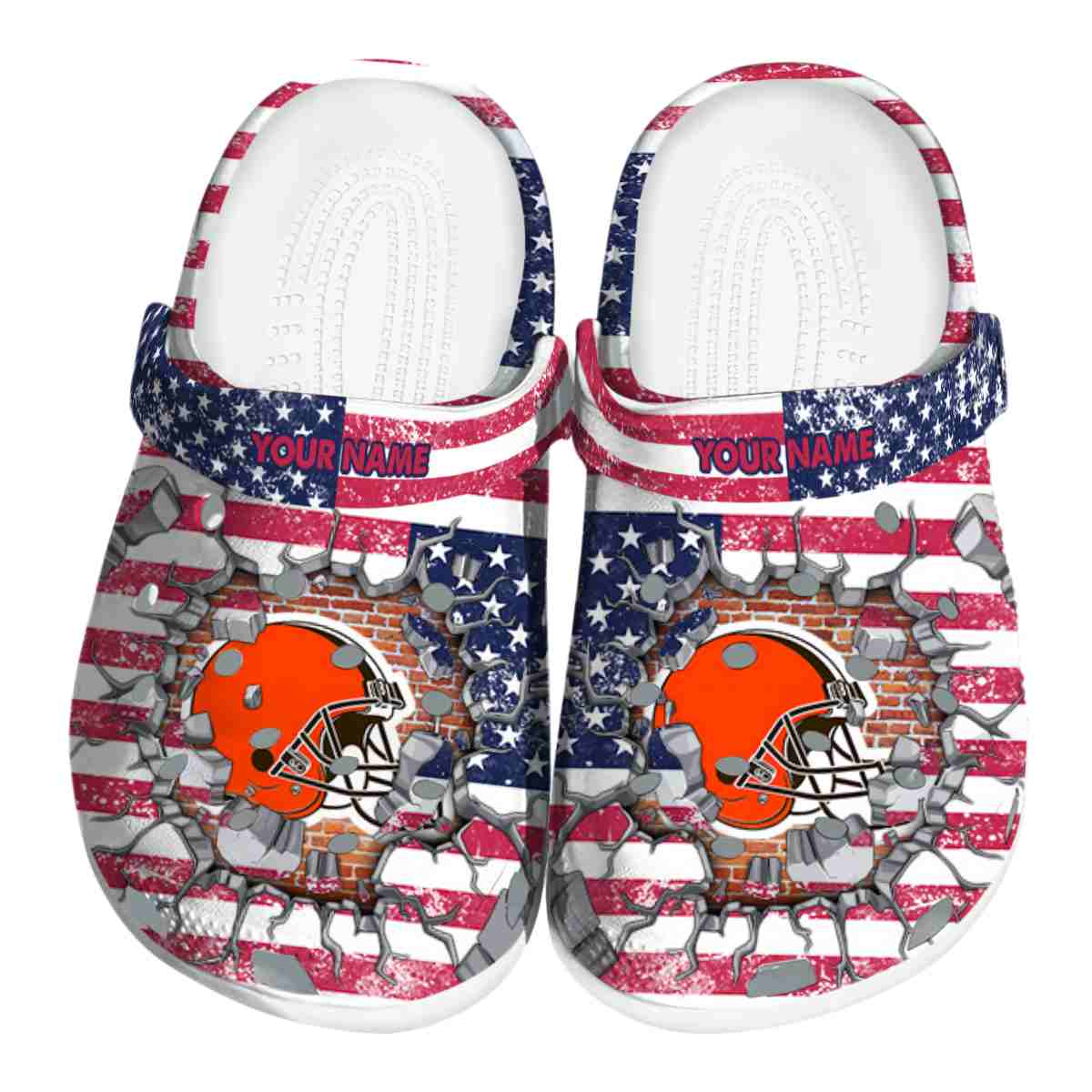 Cleveland Browns NFL Sport Crocs Crocband Clogs Shoes Comfortable For Men Women and Kids