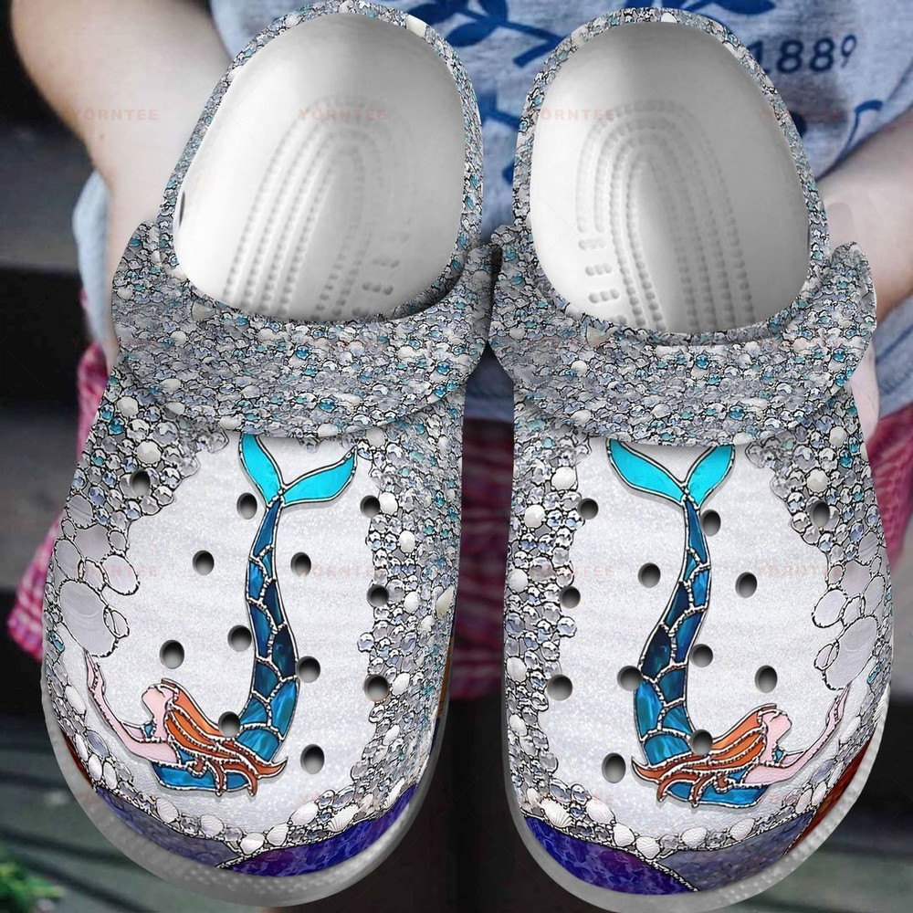 Custom Name The Little Mermaid Ocean Gift For Lover Rubber clog Shoes Comfy Footwear