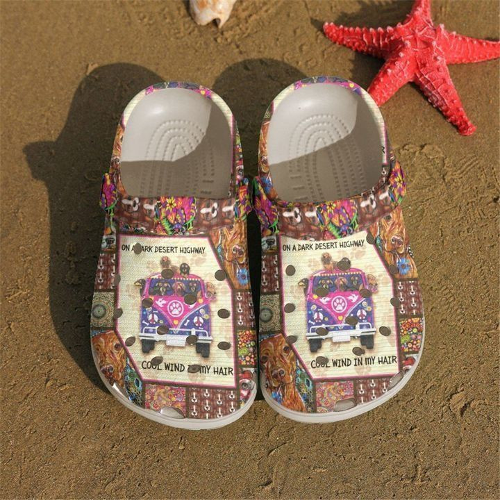 Hippie Dachshund Classic Clogs Shoes