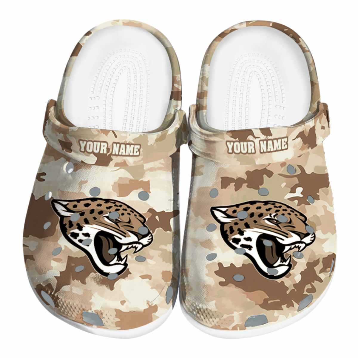Jacksonville Jaguars NFL Sport Crocs Crocband Clogs Shoes Comfortable For Men Women and Kids