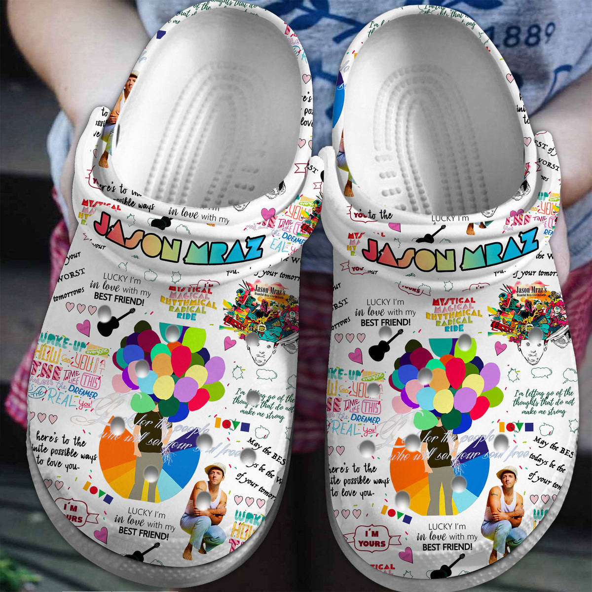 Jason Mraz Music Crocs Crocband Clogs Shoes Comfortable For Men Women and Kids