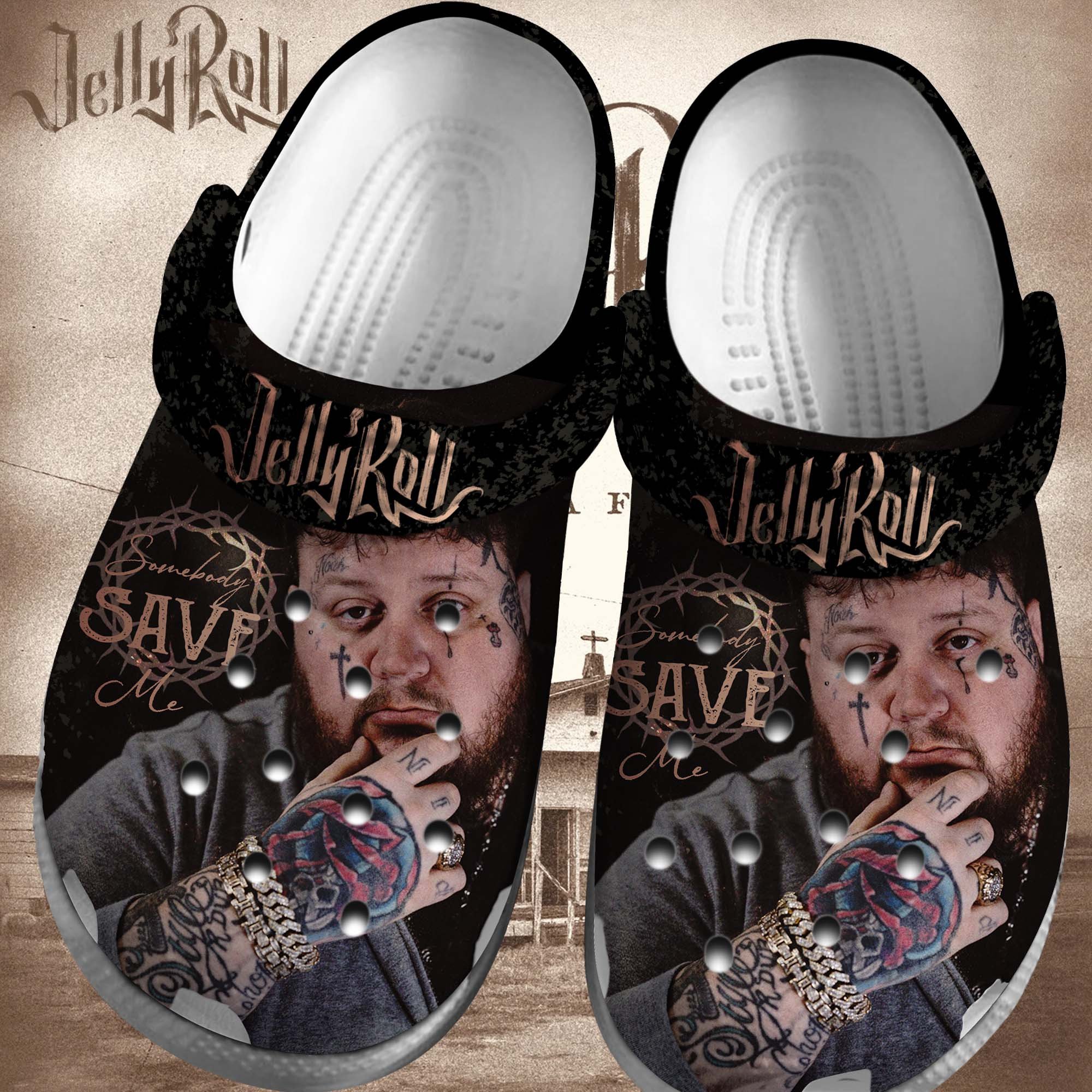 Jelly Roll Singer Music Crocs Crocband Clogs Shoes Comfortable For Men Women and Kids