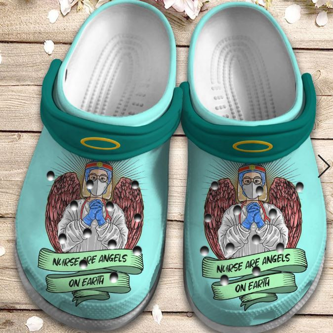 Nurse Are Angels On Earth Shoes Nurse Wing Custom Shoes Birthday Gift For Men Women Boy Girl
