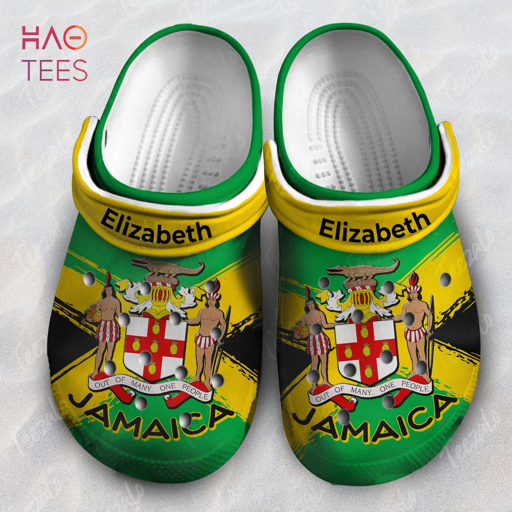 Out of Many One People Jamaica Flag Crocs Crocband Clogs Shoes Comfortable For Men Women and Kids