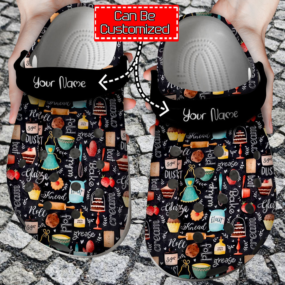 Personalized Baking Pattern clog Shoes For Men And Women