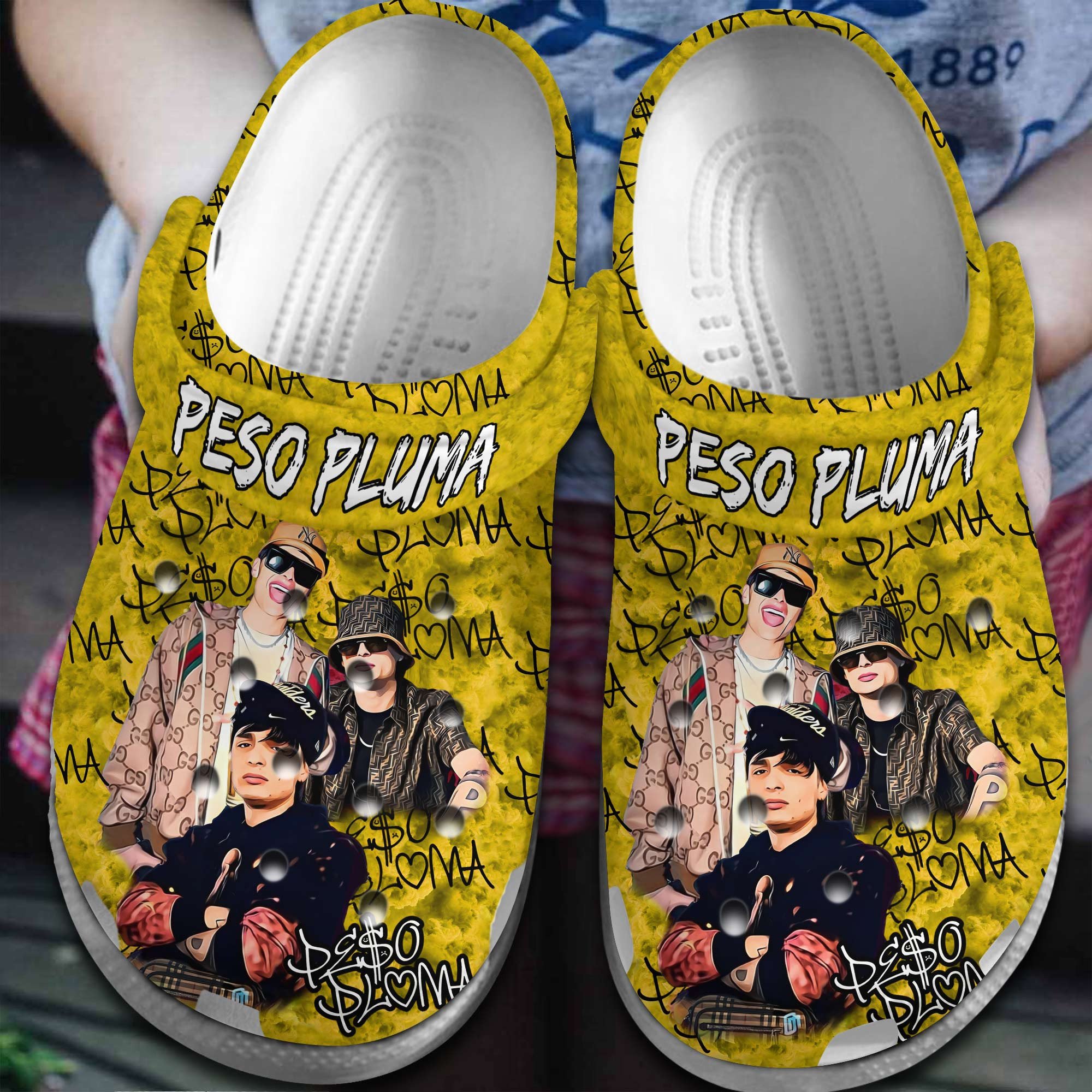 Peso Pluma Singer Music Crocs Crocband Clogs Shoes Comfortable For Men Women and Kids