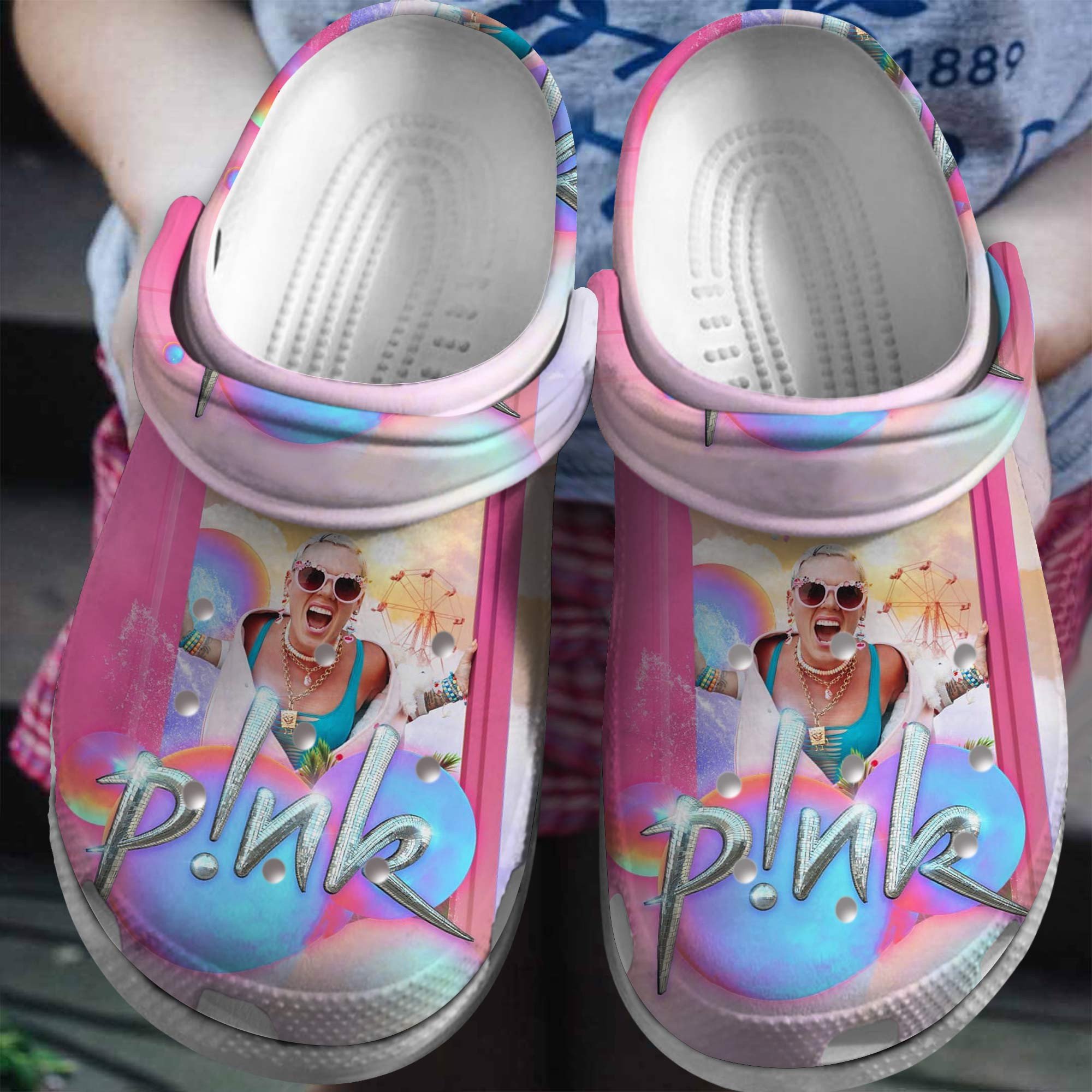 Pink Singer Music Crocs Crocband Clogs Shoes Comfortable For Men Women and Kids