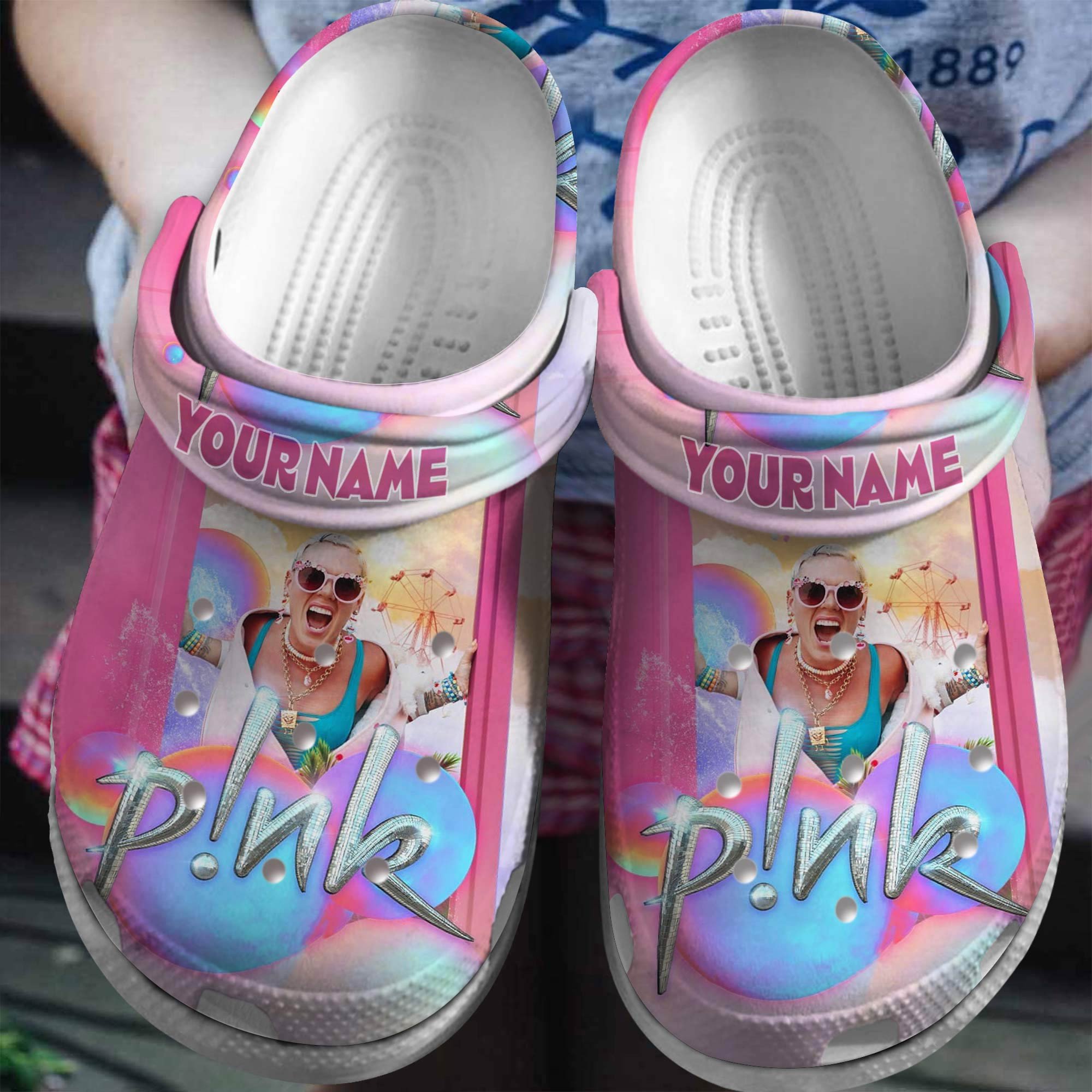 Pink Singer Music Crocs Crocband Clogs Shoes Comfortable For Men Women and Kids