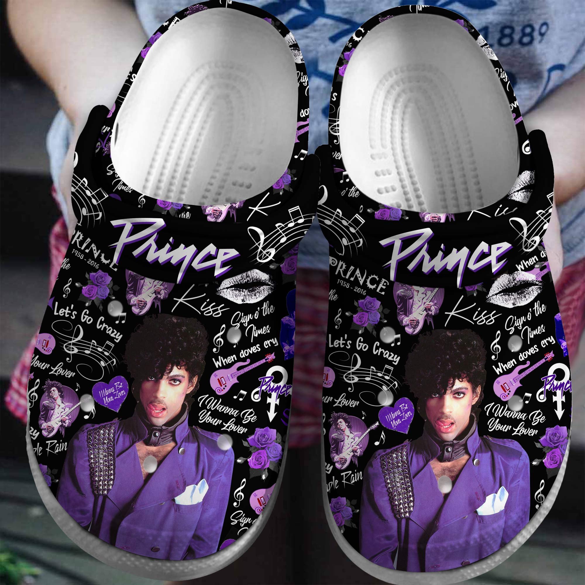 Prince Singer Music Crocs Crocband Clogs Shoes Comfortable For Men Women and Kids