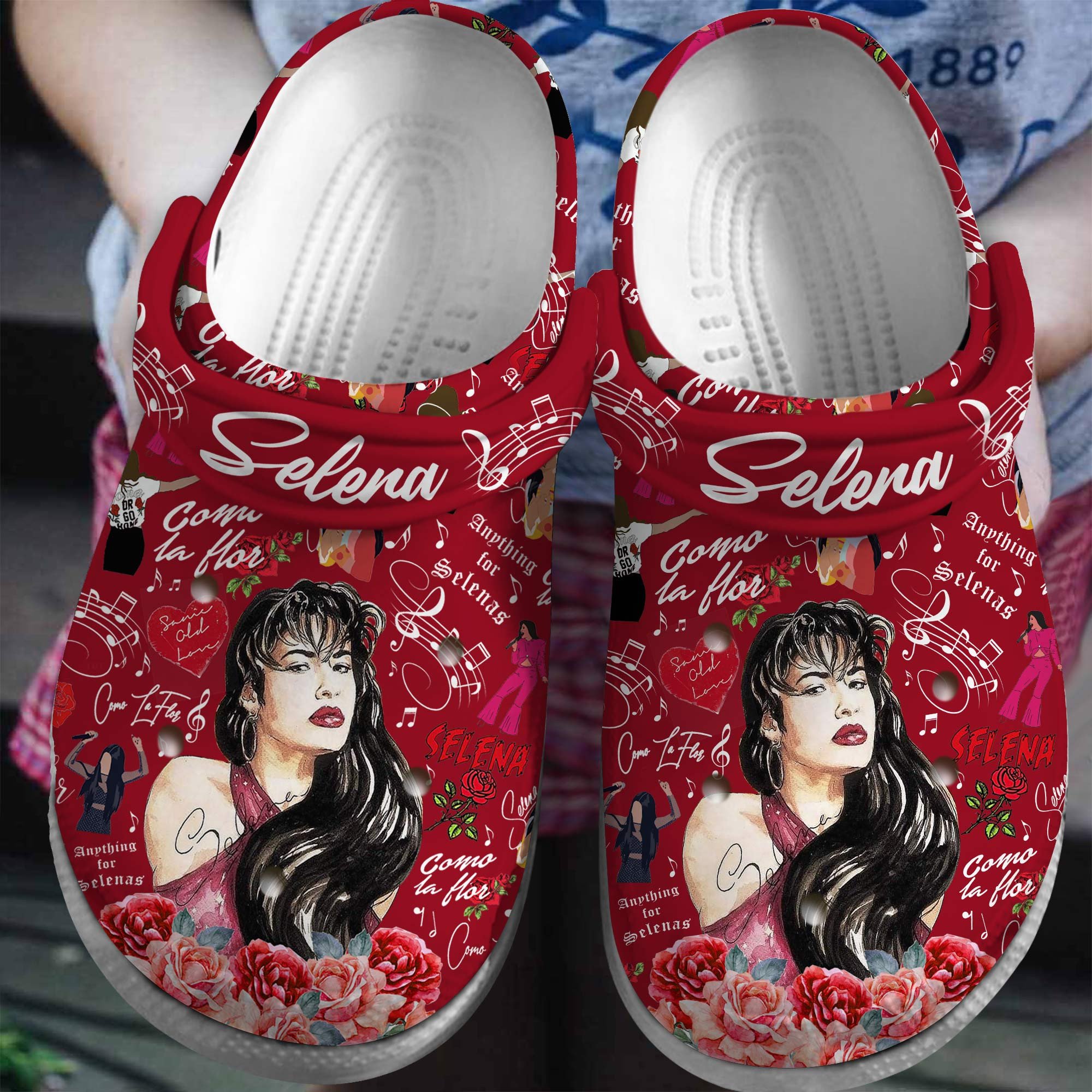 Selena Singer Music Crocs Crocband Clogs Shoes Comfortable For Men Women and Kids