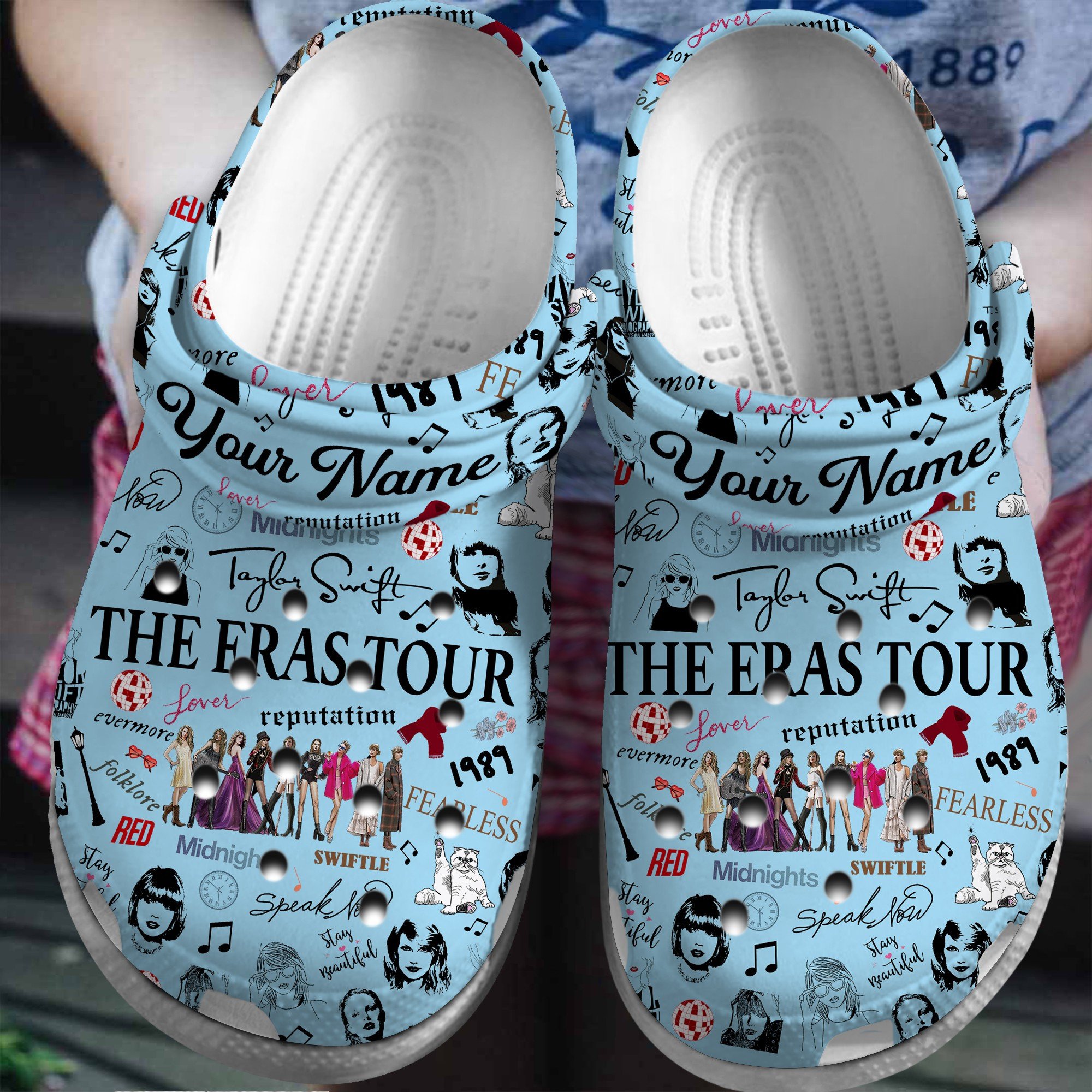 Taylor Swift Music Crocs Crocband Clogs Shoes Comfortable For Men Women and Kids